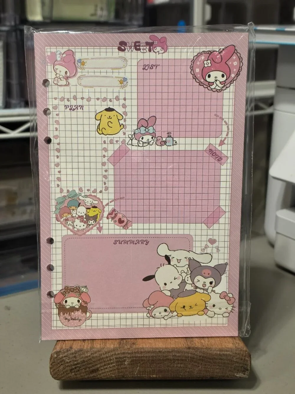 NB-2493 Sanrio Family Stationery A5 Filler Paper, 50 sheets Double sided
